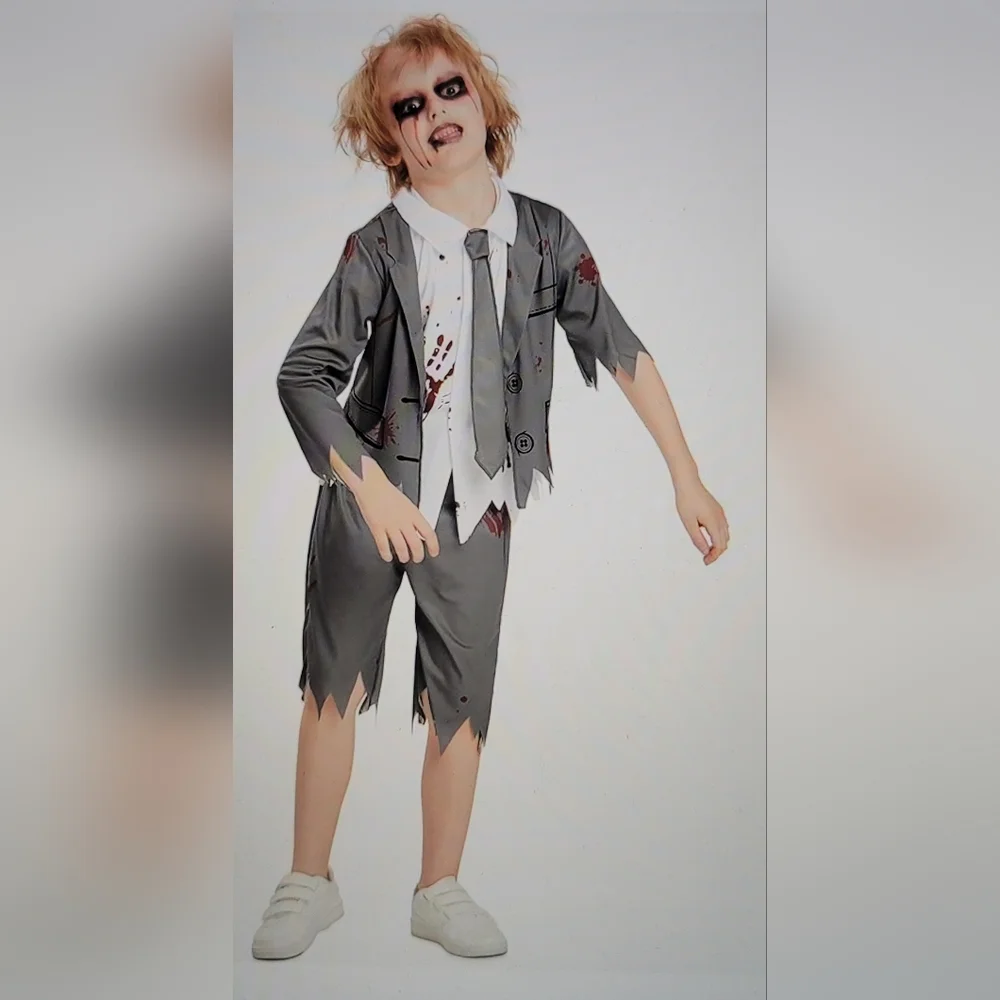 NWT  Zombie Student Costume Haunted House Halloween Party